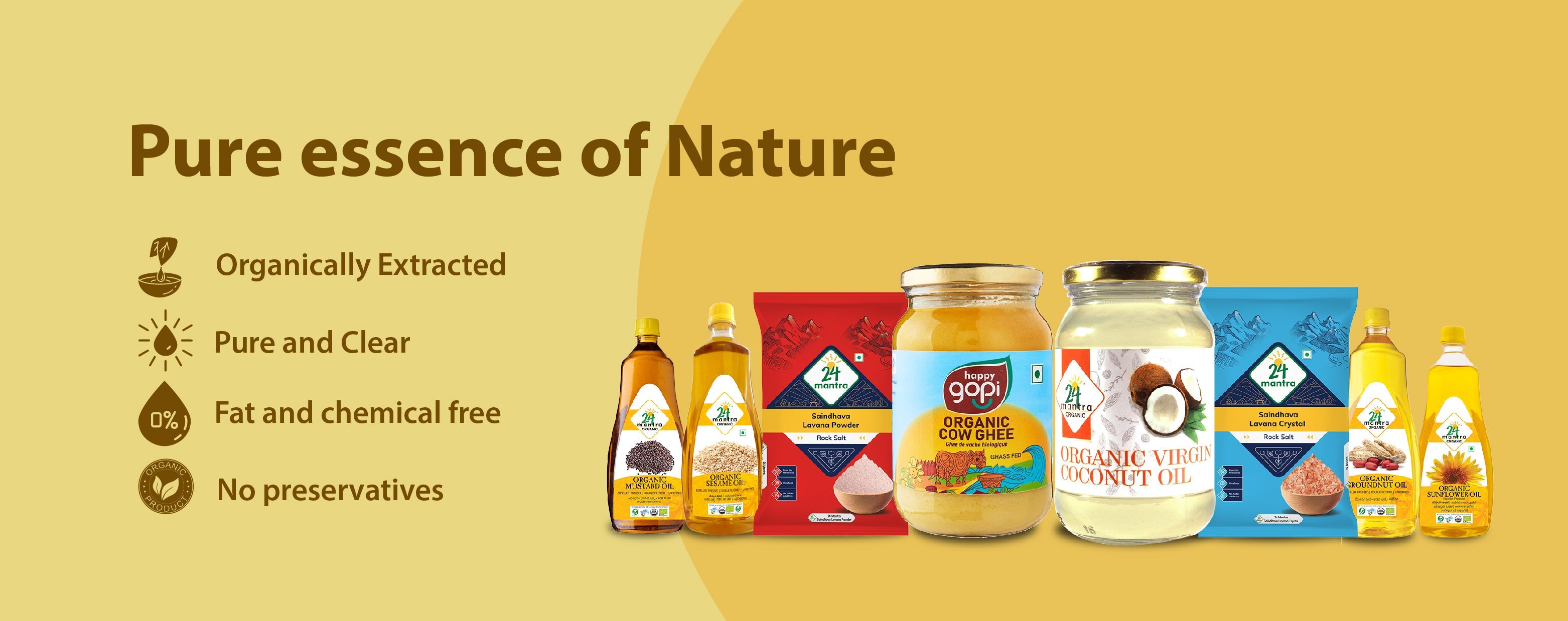 Organic Ghee oil & salts Purity Prayag 100 organic products