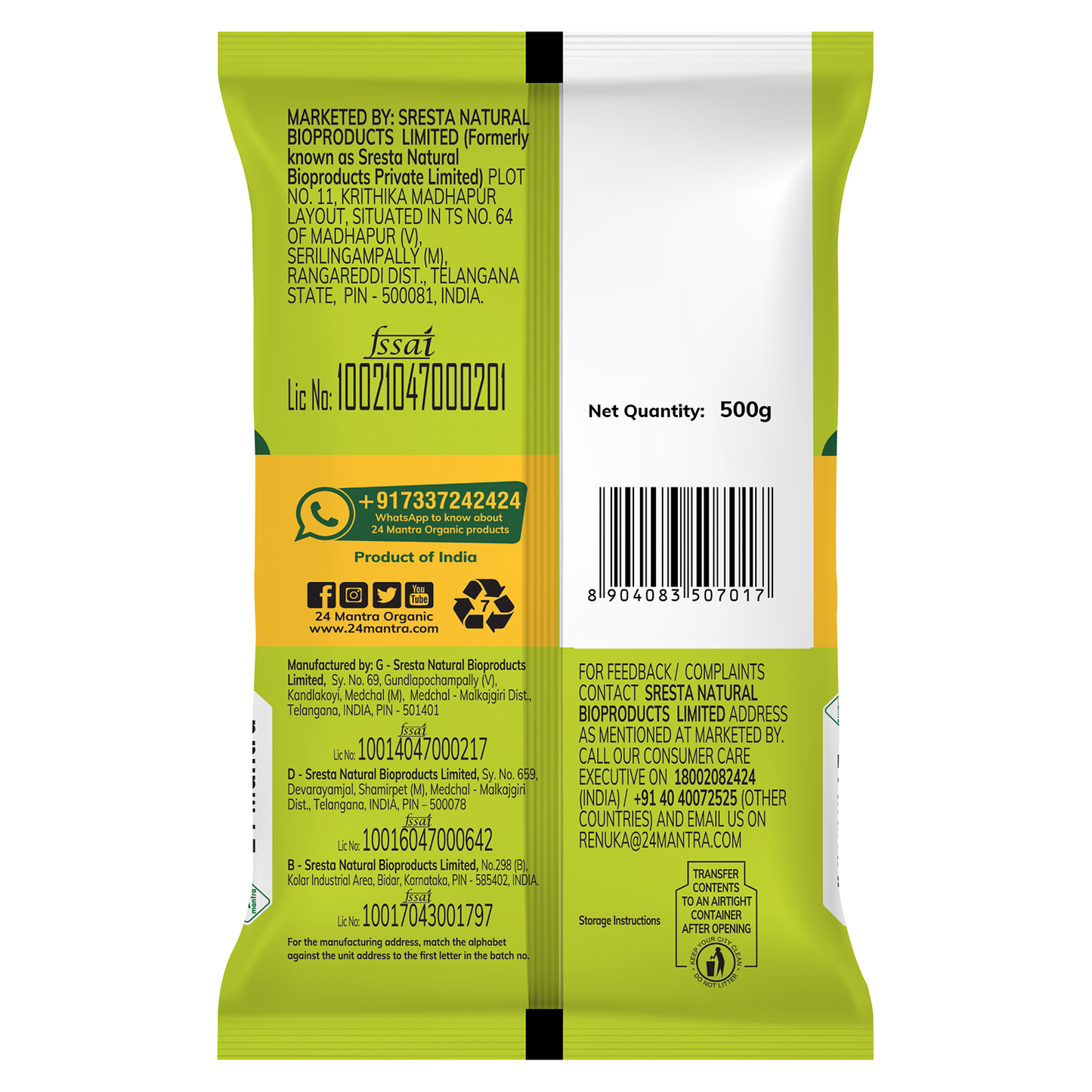 24 MANTRA MIXED MILLETS 500 g