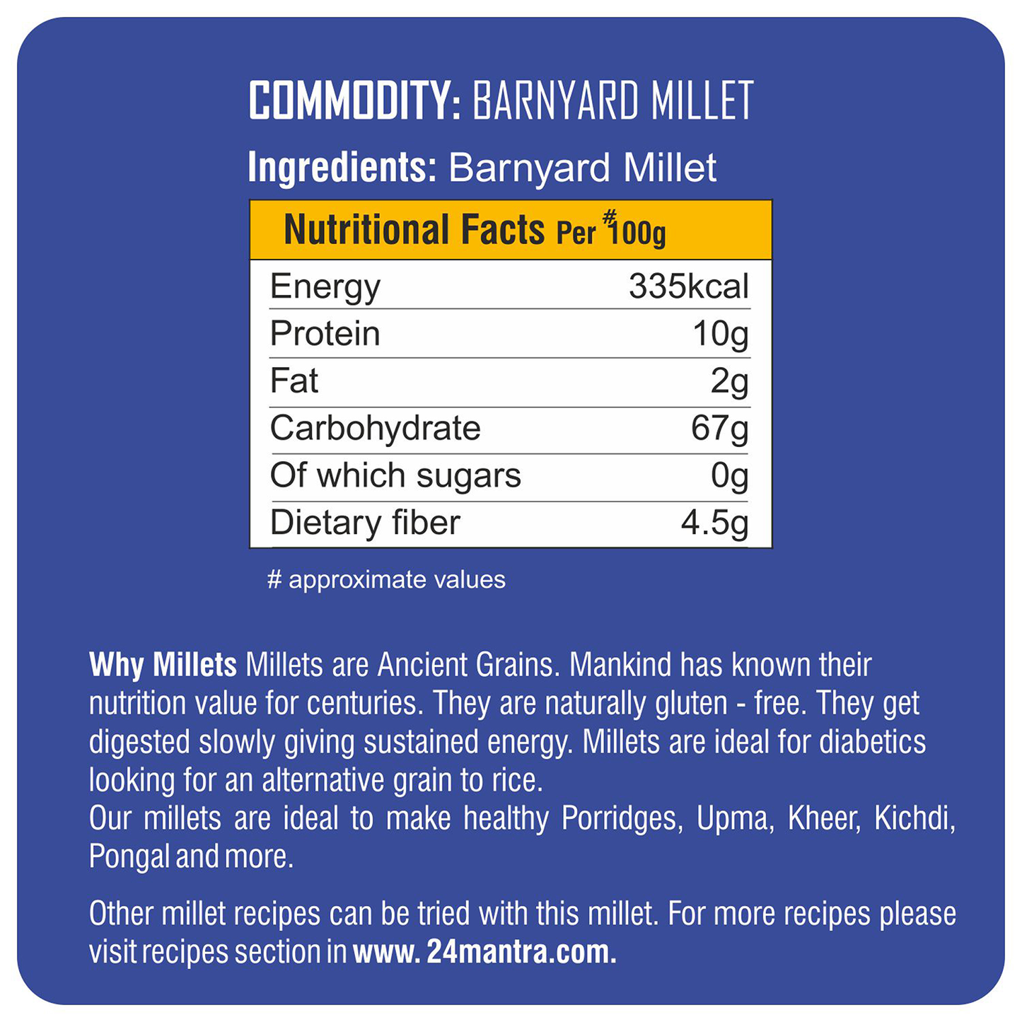 24 MANTRA BARNYARD MILLET 1 kg