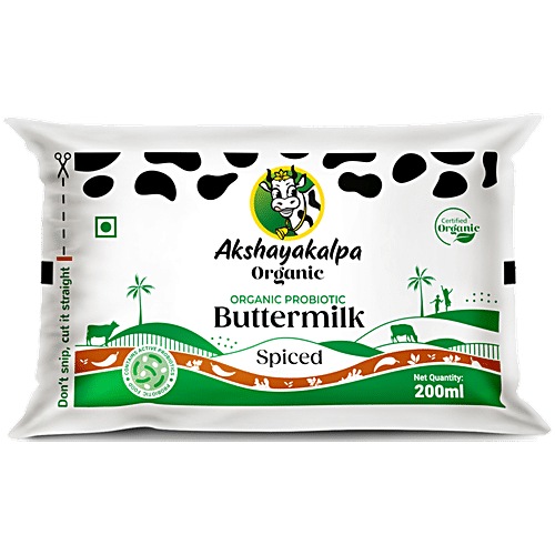 AKSHAYAKALPA PROBIOTIC A2 BUTTER MILK SPICED 200 ml