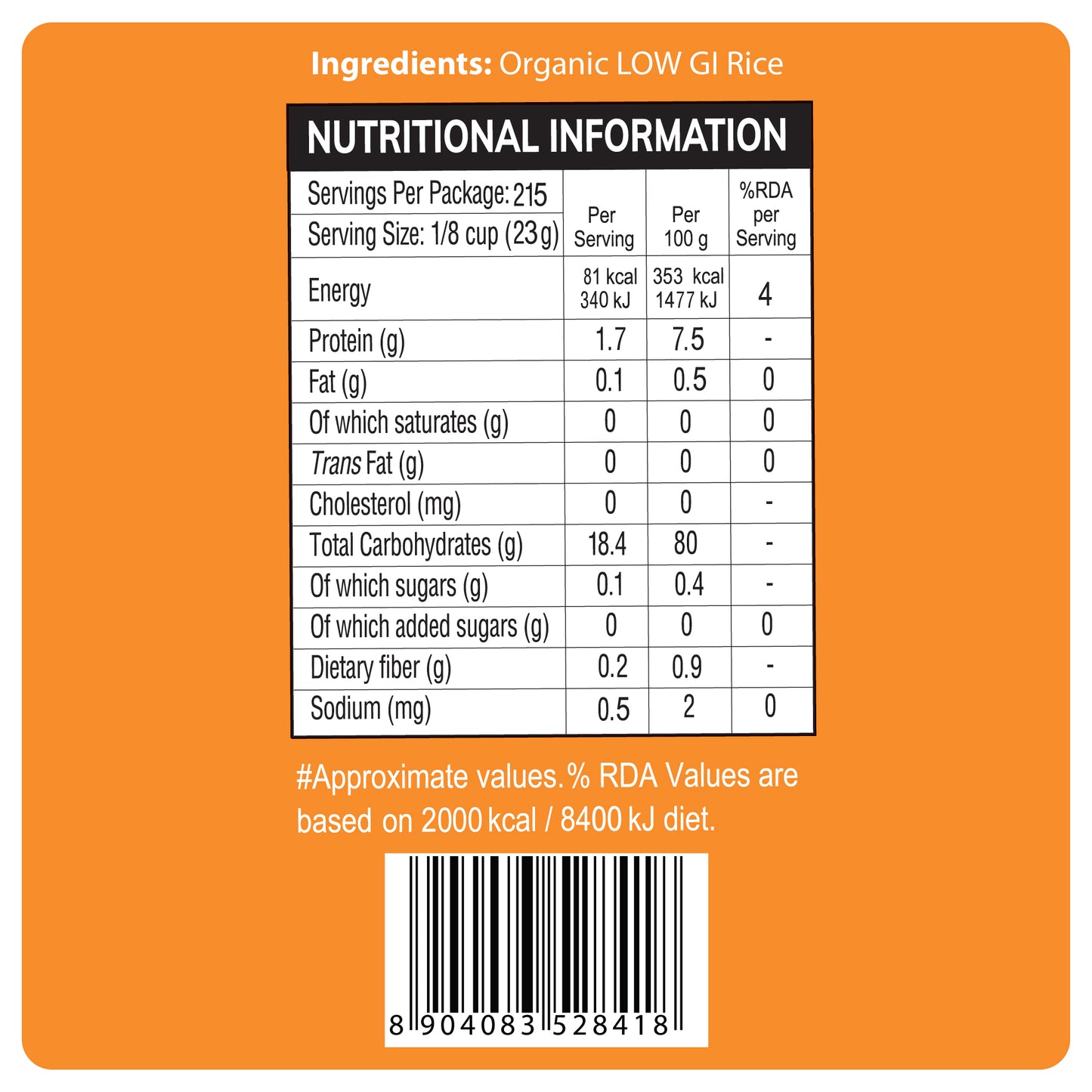24 MANTRA LOW GI RICE 5kg