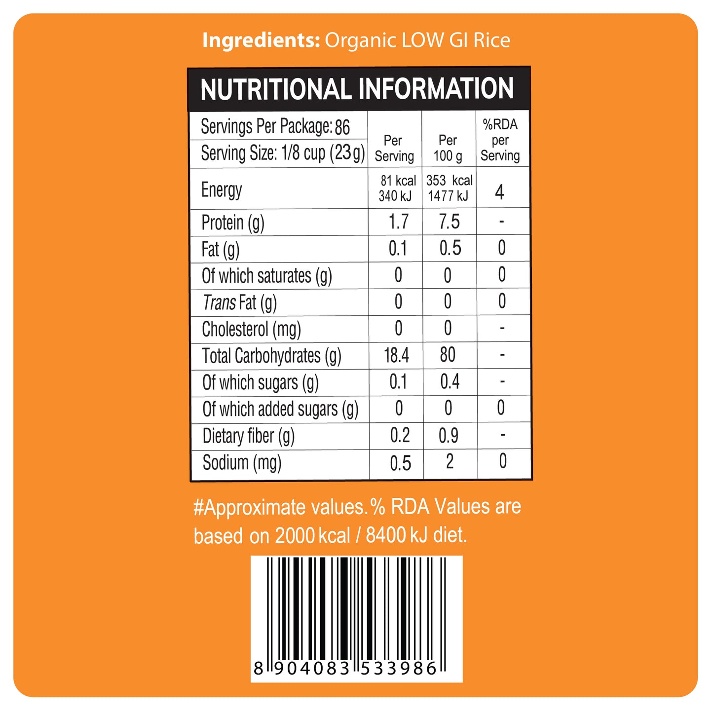 24 MANTRA LOW GI RICE 2kg