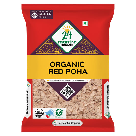 Organic Red Poha Flattened Rice 500g