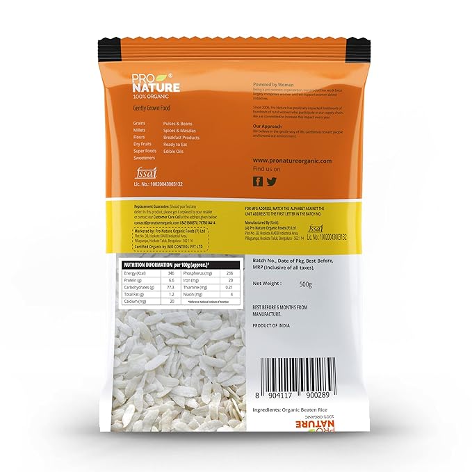 ProNature  Medium Poha (Beaten Rice) 500g