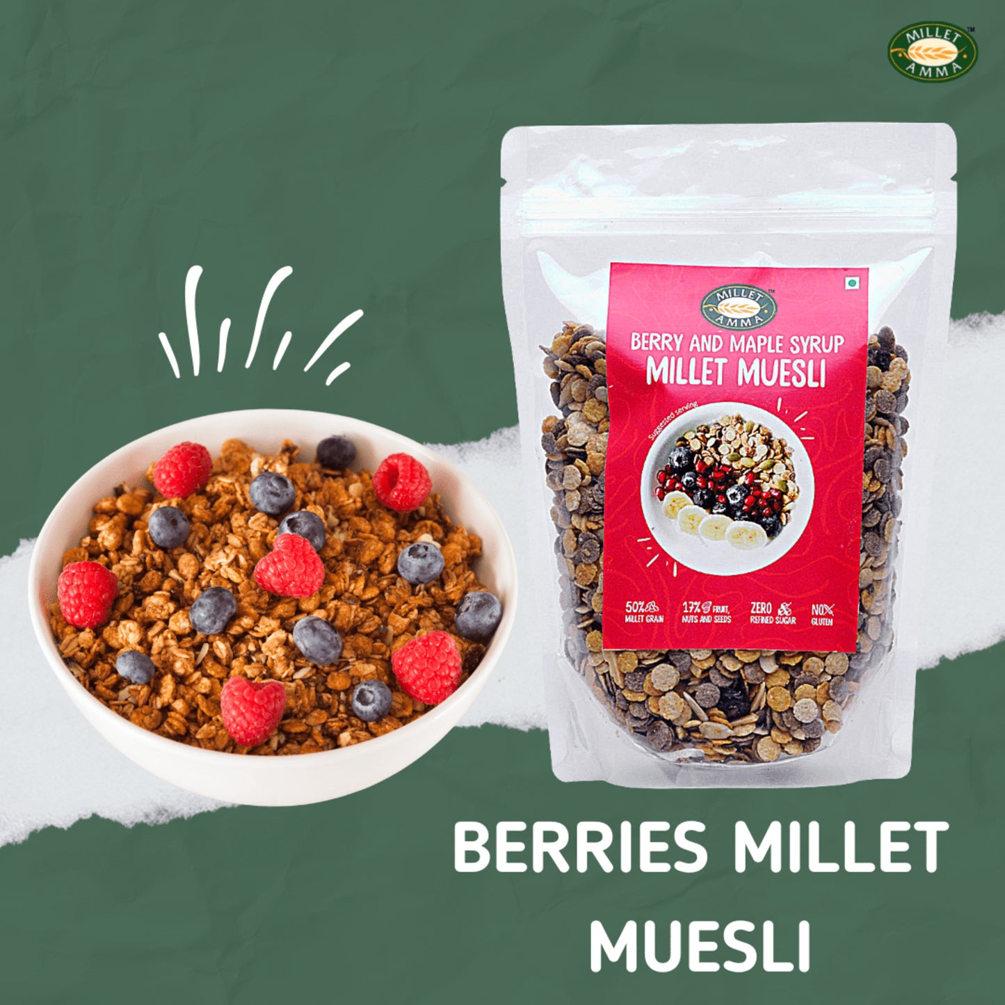 Berry and Maple Syrup Millet Muesli