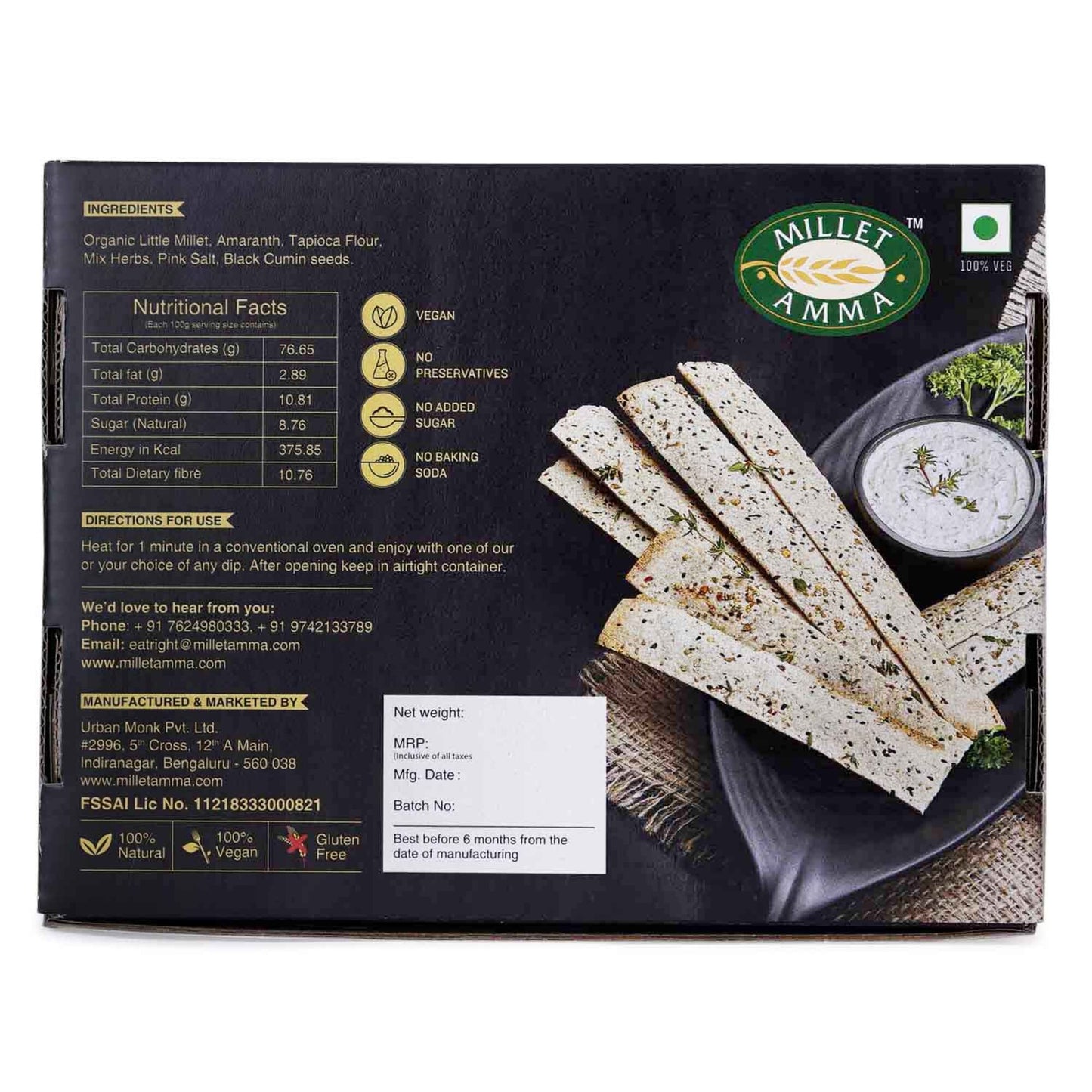 Millet Lavash (Glutenfree)