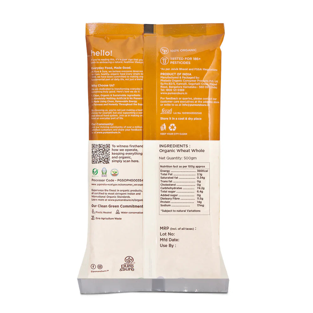 Pure & Sure Organic Wheat Flour 5 kg
