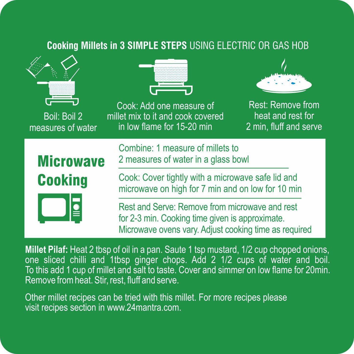 cooking detailing - Mixed Millets