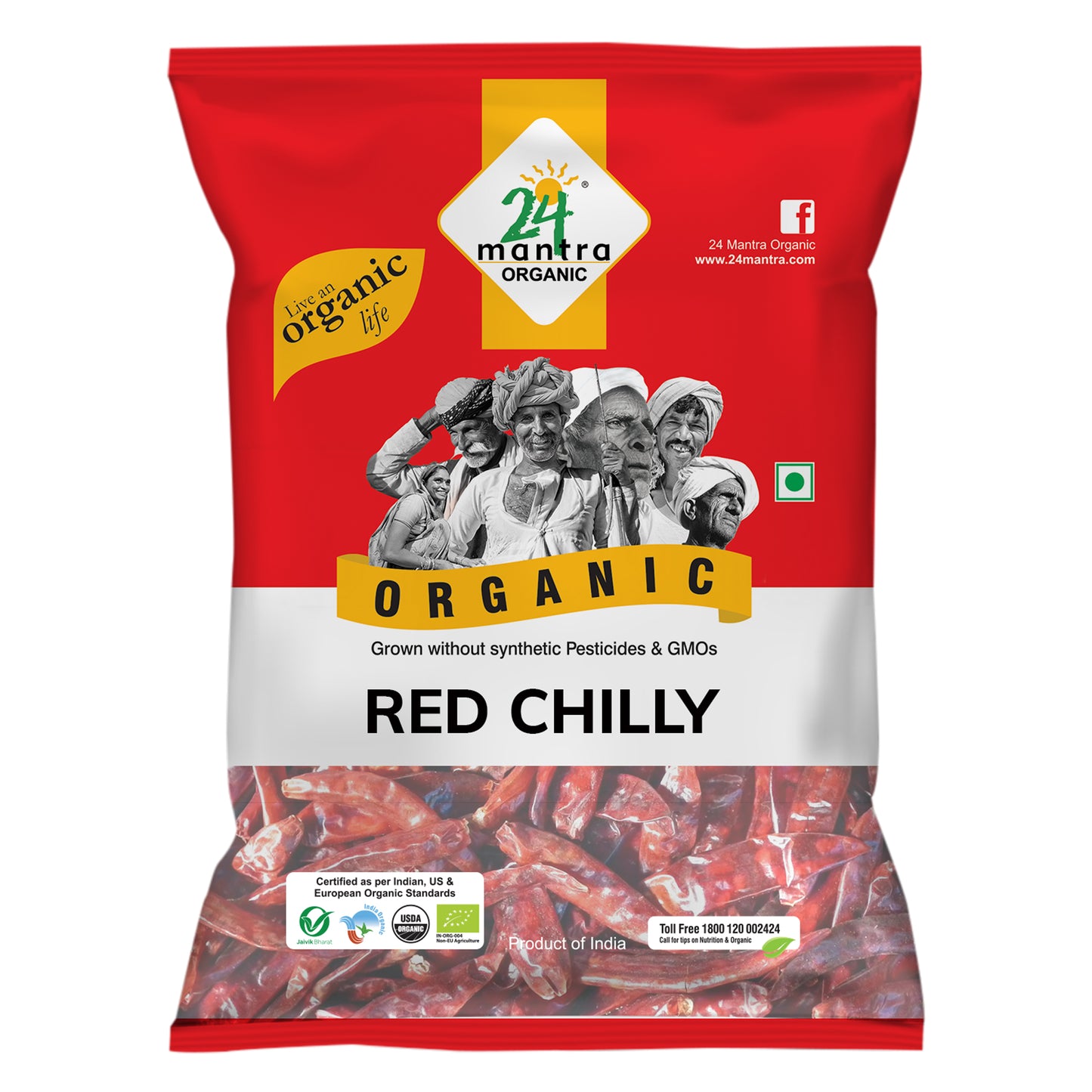 Organic Red Stick Chilly 100Gm