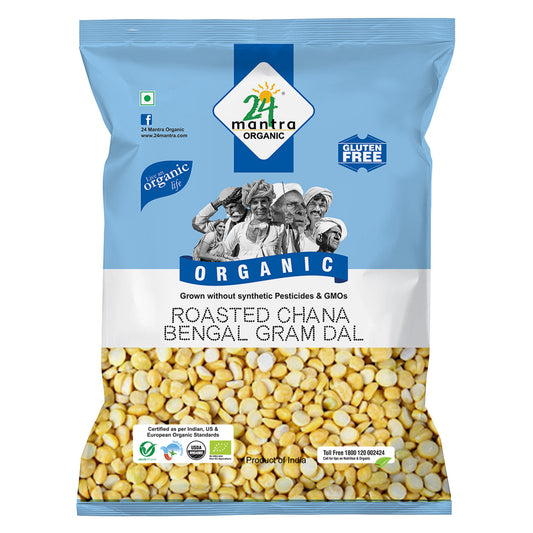Organic Roasted Chana Bengal Gram Dal 500Gm