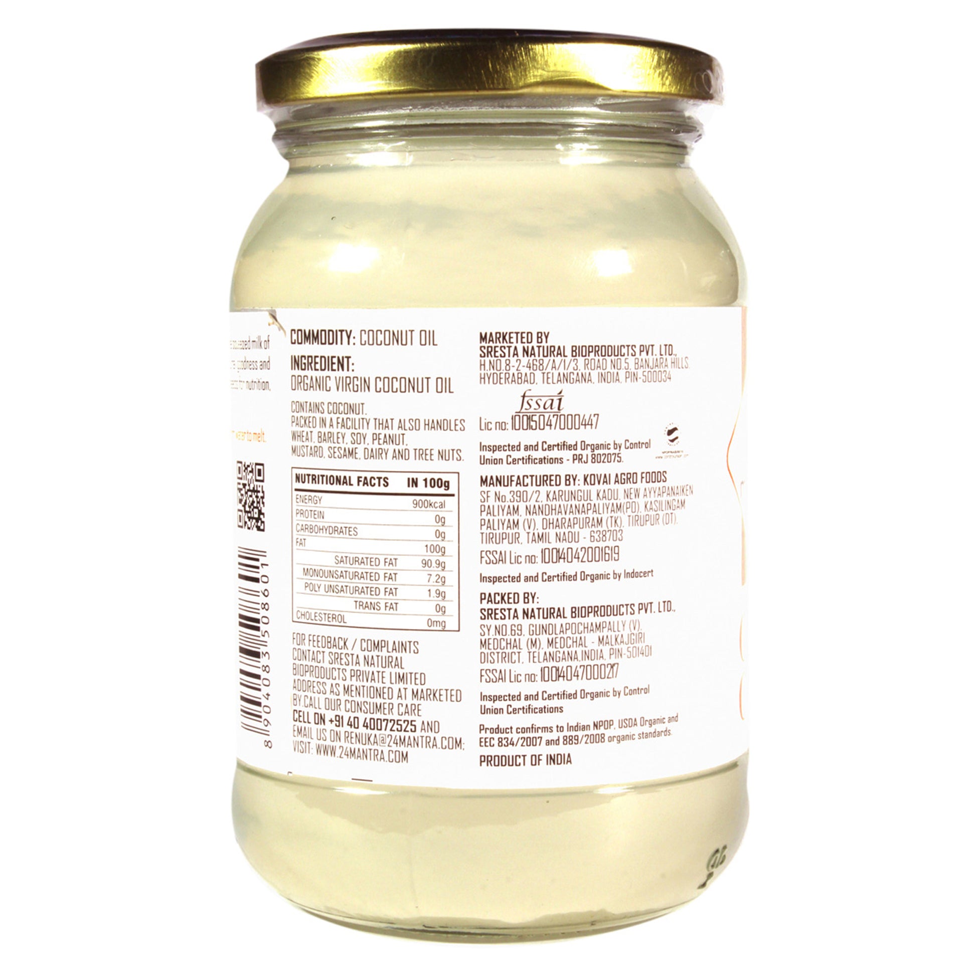 package detailing - Organic Virgin Coconut Oil 500ML