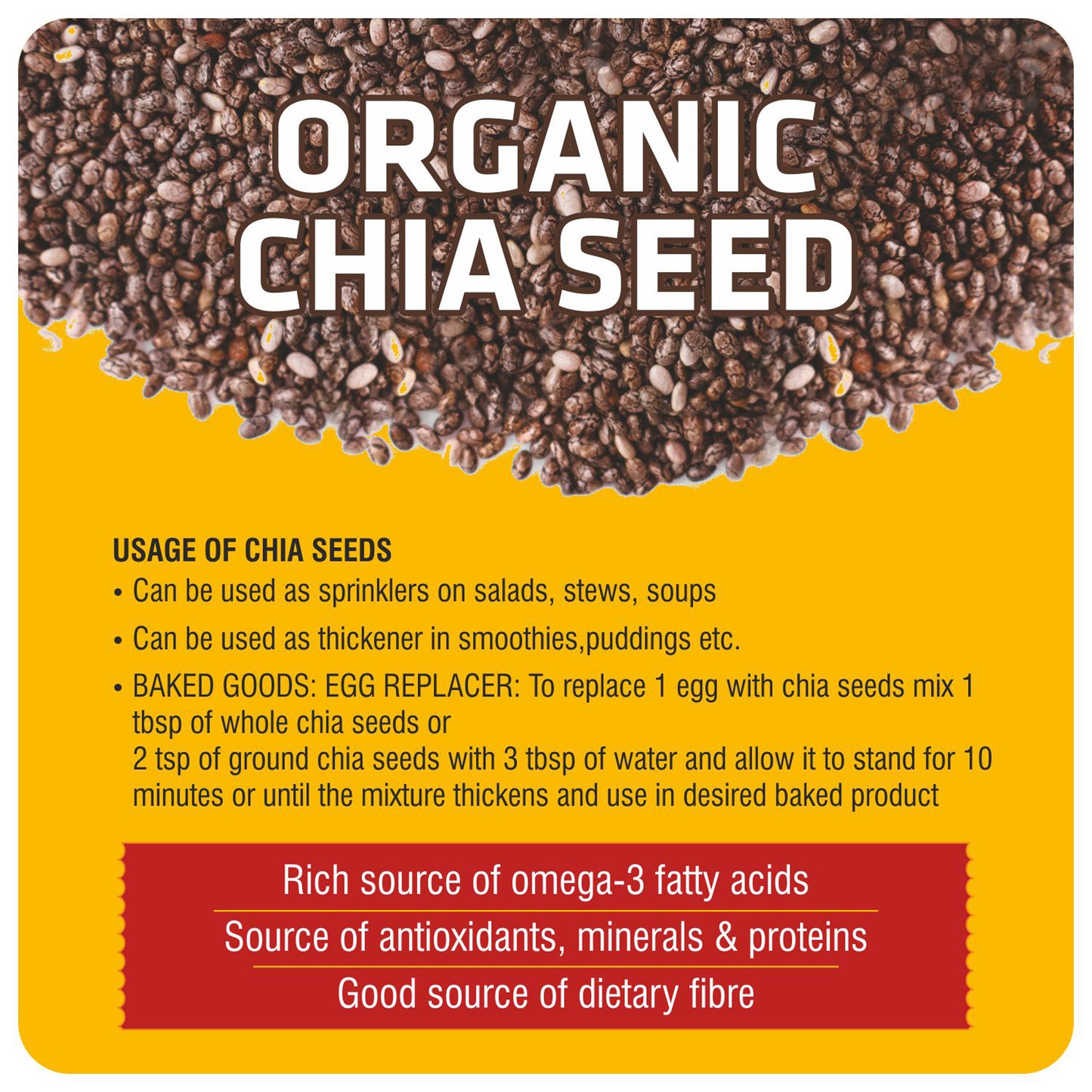 usage - Organic Chia Seeds 350 Gm