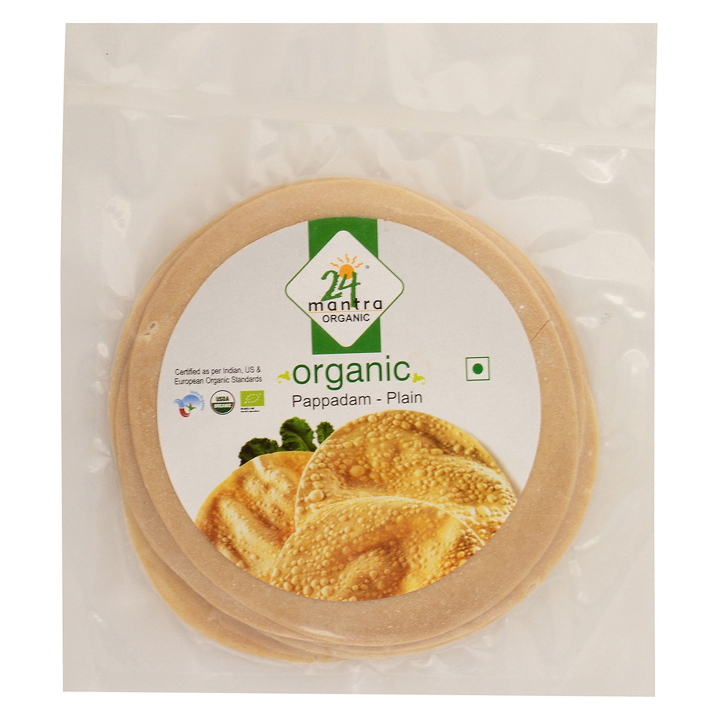 Organic Papad Plain 100 g