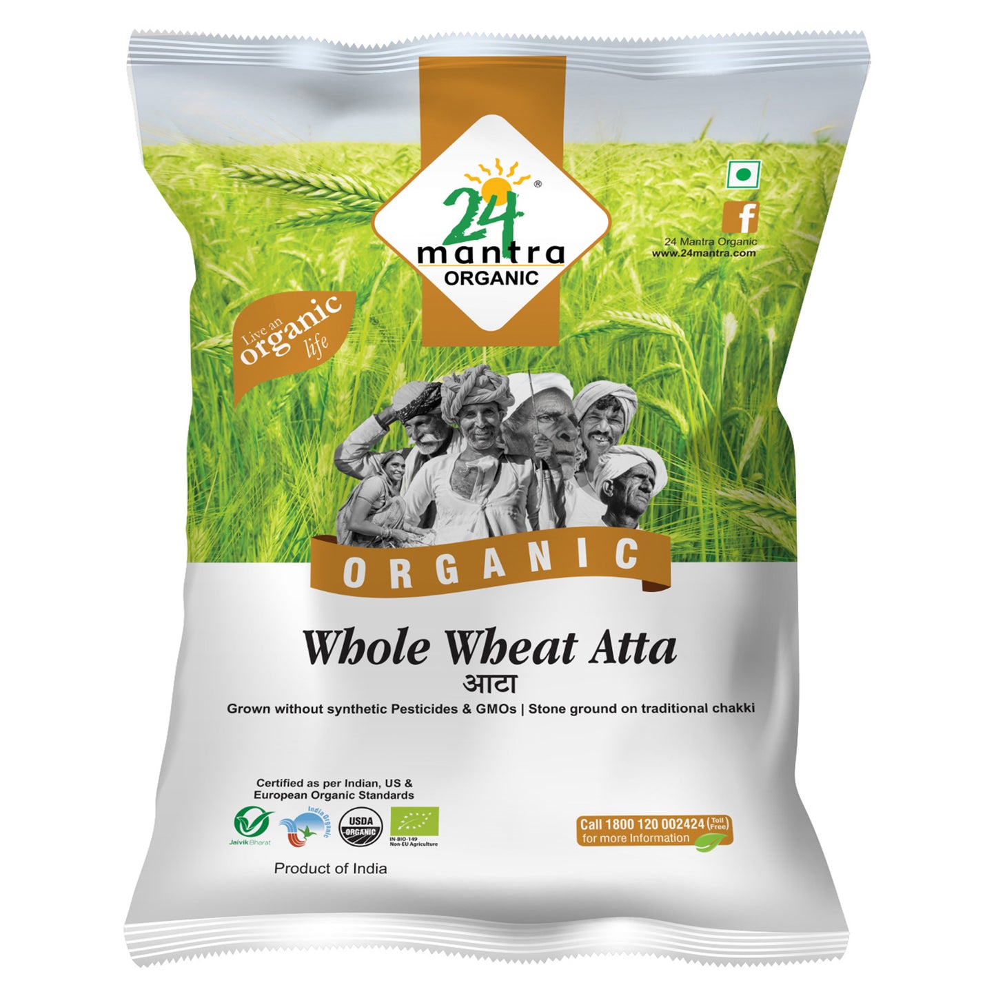 Organic Whole Wheat Atta Premium 10Kg