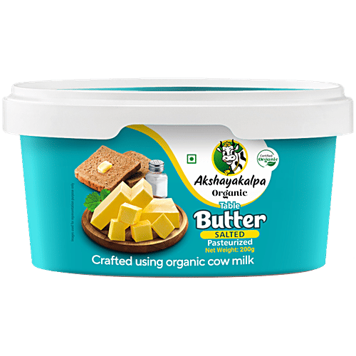 AKSHAYAKALPA ORGANIC TABLE BUTTER SALTED 200 g