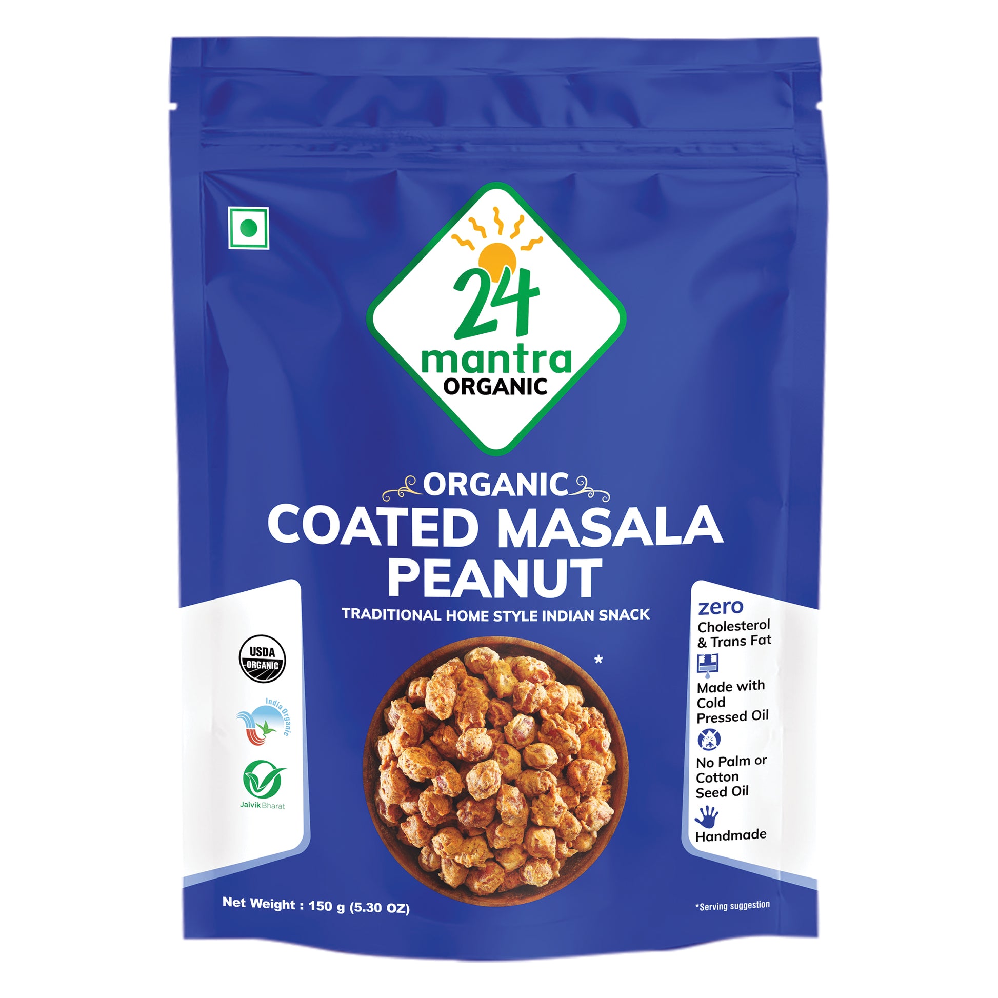 Organic coated-masala-peanut 150 g