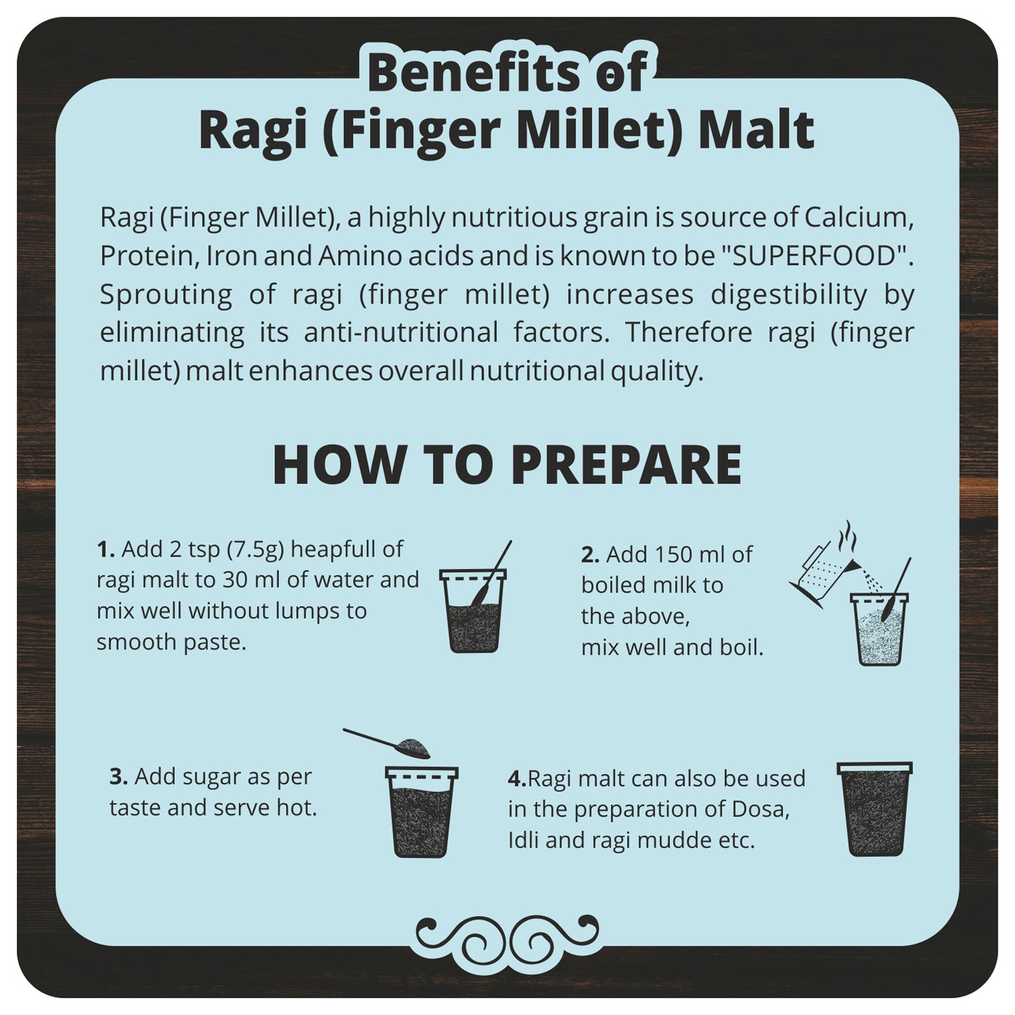 preparation - Organic Ragi Malt 500Gm