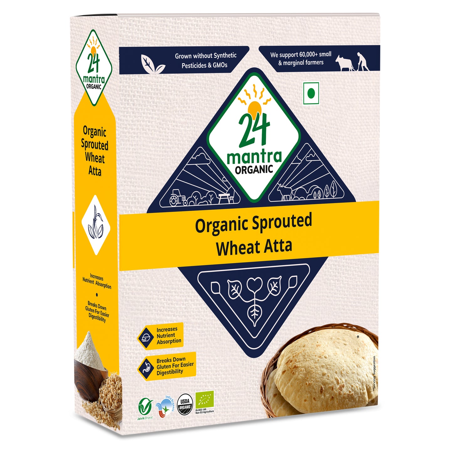 Organic Sprouted Wheat Atta 1KG
