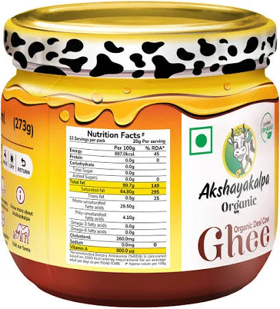 AKSHAYAKALPA A2 DESI COW GHEE 300ml