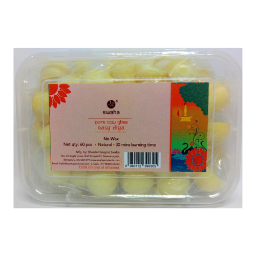 SWAHA EASY COW GHEE DIYA 60PCS