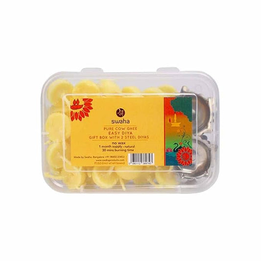 SWAHA EASY COW GHEE DIYA GIFT BOX