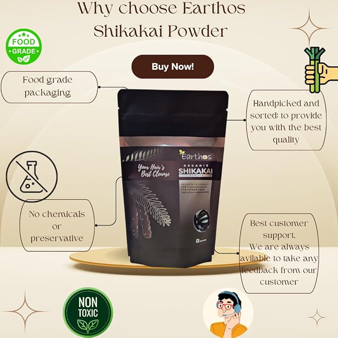 Earthos Organic Shikakai Powder