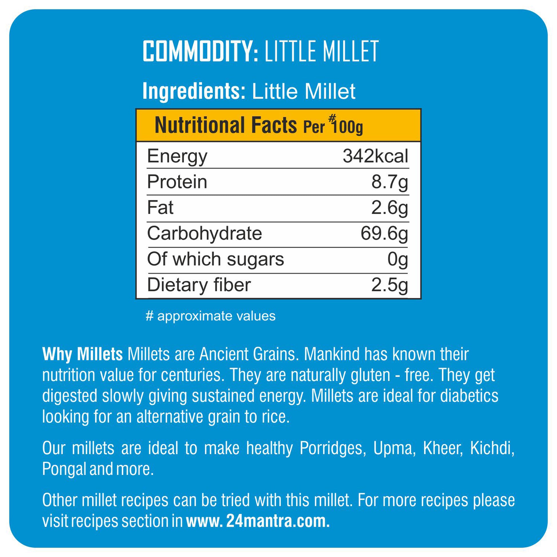 nutrition detailing - Little Millet 1Kg