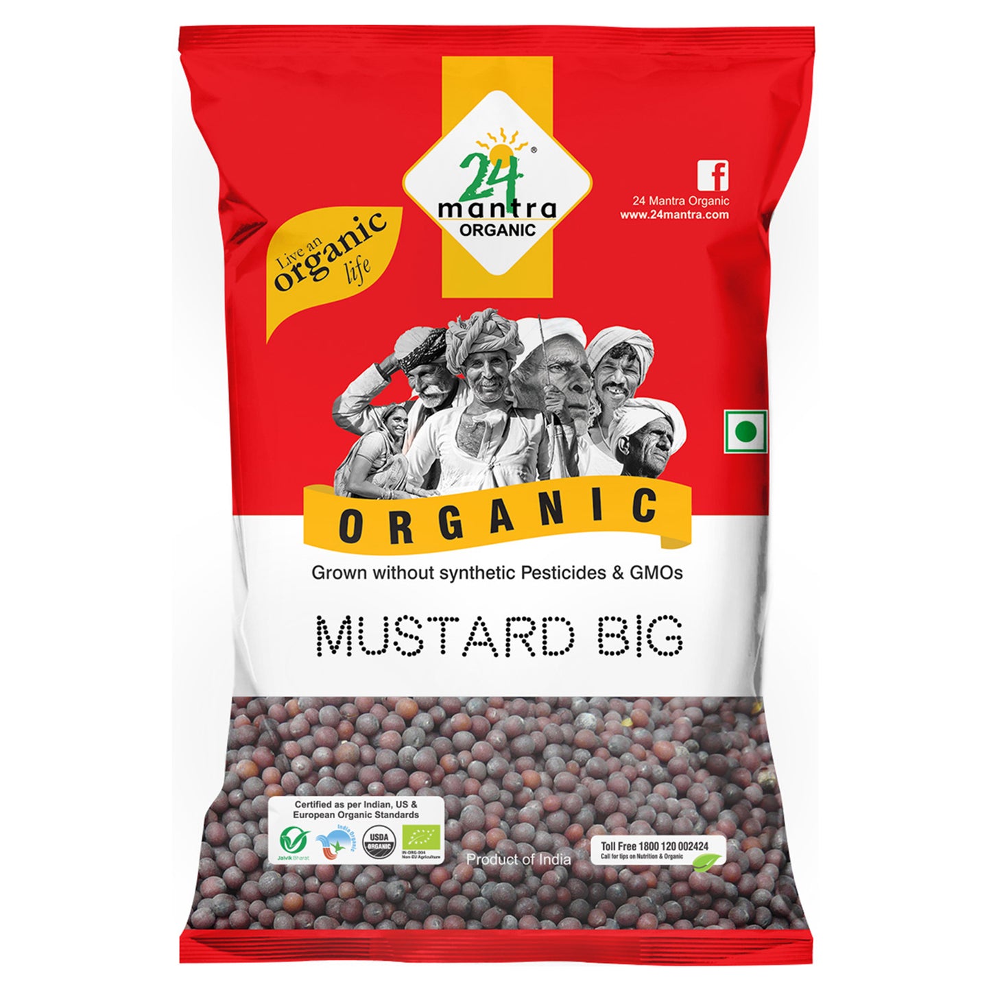 Organic Mustard Big 100Gm
