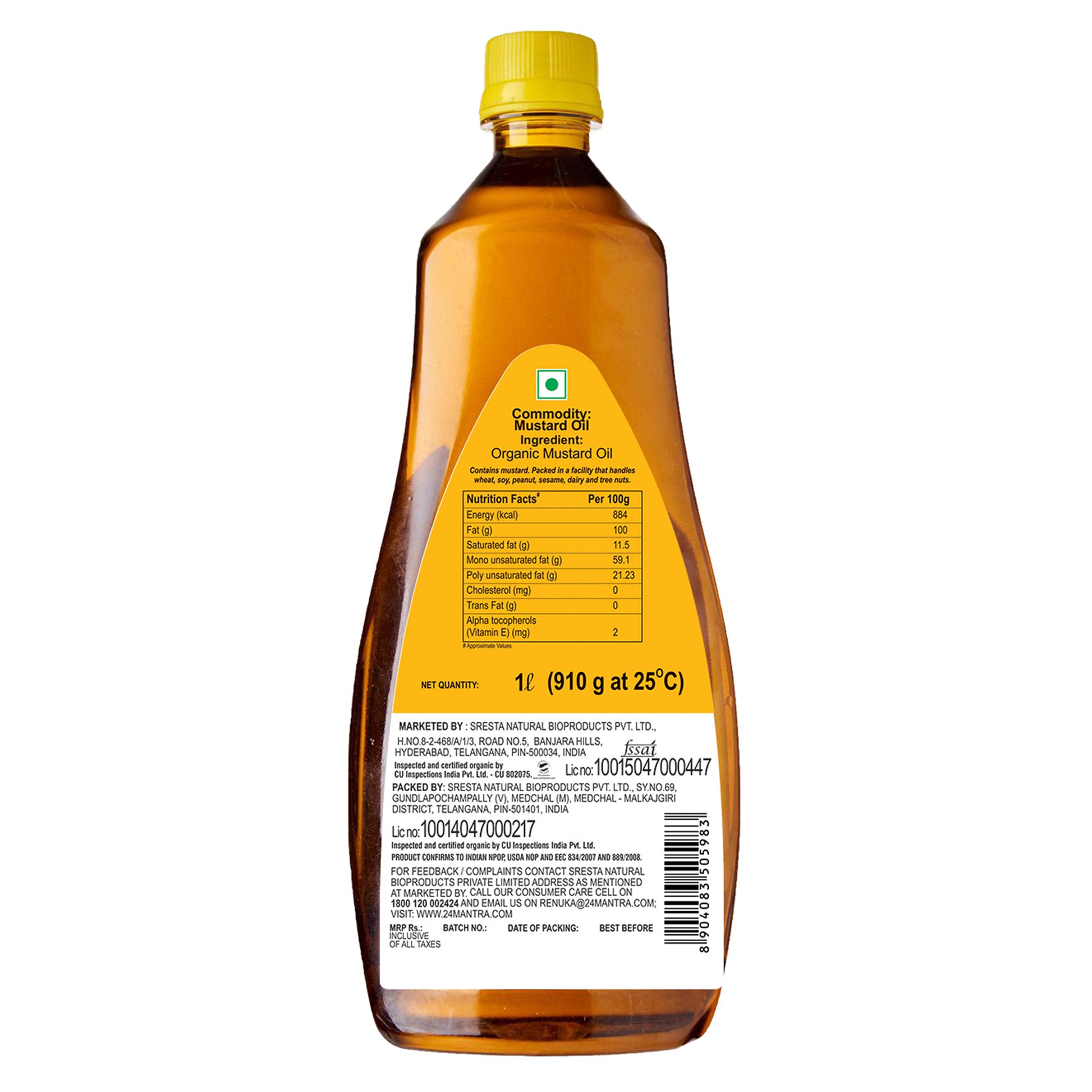 package detailing - Organic Premium Mustard Oil 1L