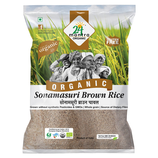 Organic Sonamasuri Raw Rice Brown 5Kg