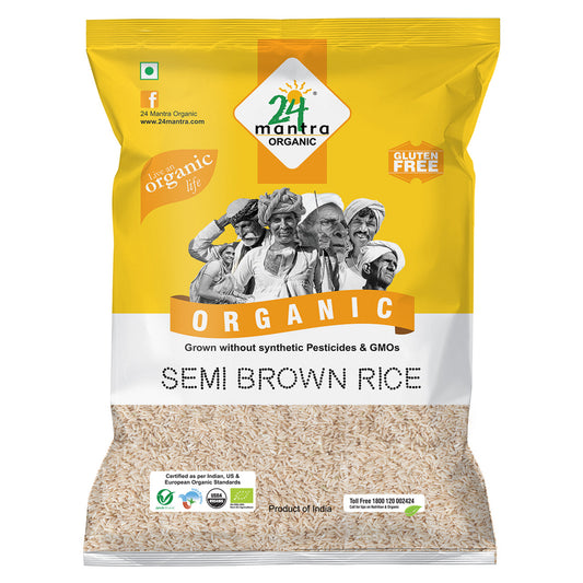 Organic Sonamasuri Semi Brown Rice 5Kg