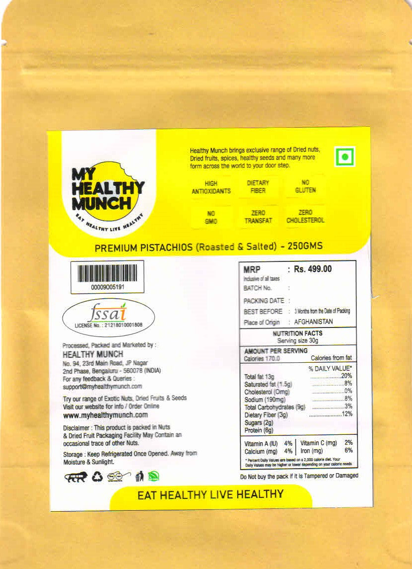 package detailing - Mhm Premium Pistachios Roasted & Salted